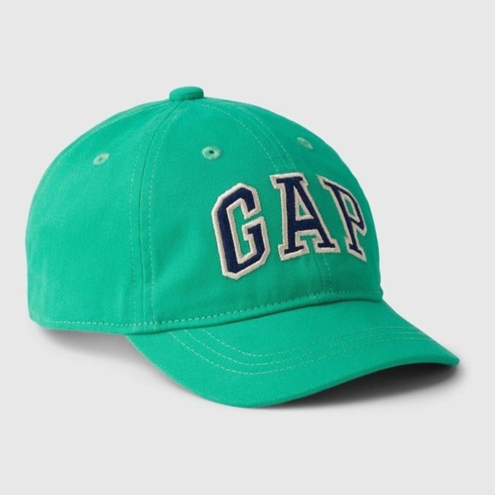 BabyGap Hat toddler embroidered logo simply green Organic Cotton SZ S
